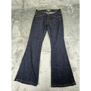 Lucky Brand Charlie Flare Jeans Womens 2/26 Dark Wash Indigo Made in USA 7W11053